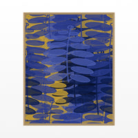 Sapphire Ink Fern Wall Art Print – Signed Limited Edition Giclée | Modern Gallery Decor — Floating natural frame