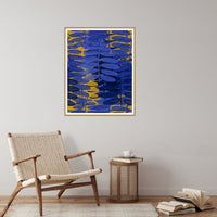 Sapphire Ink Fern Wall Art Print – Signed Limited Edition Giclée | Modern Gallery Decor — Reading nook