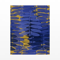 Sapphire Ink Fern Wall Art Print – Signed Limited Edition Giclée | Modern Gallery Decor — Unframed flat preview