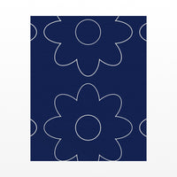 Sapphire Ink Retro 70s Wall Art Print  — Unframed flat preview