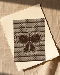Sepia Archival Butterfly Printable Wall Art – Limited Edition Giclée Art Print | Instant Digital Download — Paper/edge detail