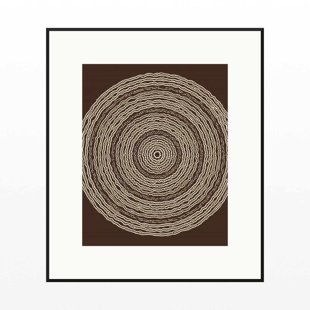 Sepia Archival Geometric Wall Art Print – Signed Limited Edition Giclée | Modern Gallery Decor — Black gallery mat