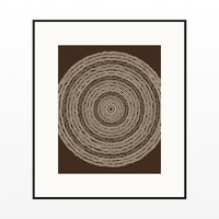 Sepia Archival Geometric Wall Art Print – Signed Limited Edition Giclée | Modern Gallery Decor — Black gallery mat