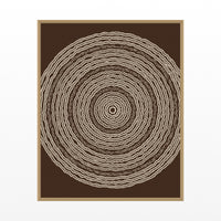 Sepia Archival Geometric Wall Art Print – Signed Limited Edition Giclée | Modern Gallery Decor — Floating natural frame