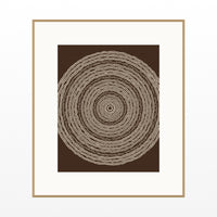 Sepia Archival Geometric Wall Art Print – Signed Limited Edition Giclée | Modern Gallery Decor — Natural gallery mat
