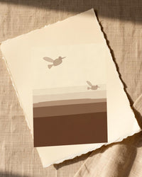 Sepia Archival Hummingbird Printable Wall Art – Limited Edition Giclée Art Print | Instant Digital Download — Paper/edge detail