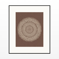 Sepia Archival Linear Wall Art Print – Signed Limited Edition Giclée | Modern Gallery Decor — Black gallery mat