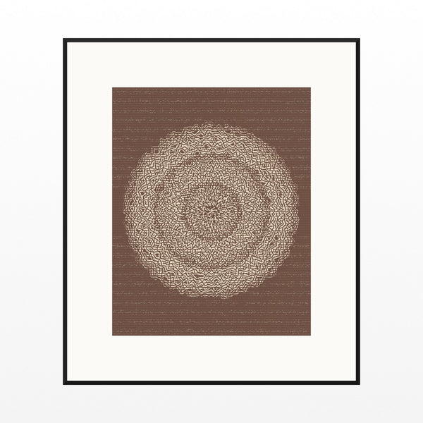 Sepia Archival Linear Wall Art Print – Signed Limited Edition Giclée | Modern Gallery Decor — Black gallery mat