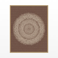 Sepia Archival Linear Wall Art Print – Signed Limited Edition Giclée | Modern Gallery Decor — Floating natural frame