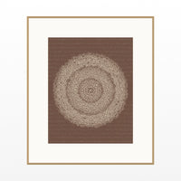 Sepia Archival Linear Wall Art Print – Signed Limited Edition Giclée | Modern Gallery Decor — Natural gallery mat