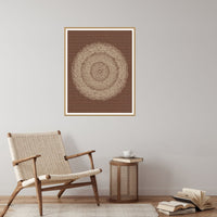 Sepia Archival Linear Wall Art Print – Signed Limited Edition Giclée | Modern Gallery Decor — Reading nook