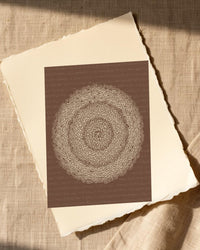 Sepia Archival Linear Wall Art Print – Signed Limited Edition Giclée | Modern Gallery Decor — Paper/edge detail