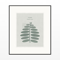 Soft Sage Fern Art Print – Fine Art Giclée Digital Download | Signed 50-Edition — Black gallery mat