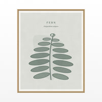 Soft Sage Fern Art Print – Fine Art Giclée Digital Download | Signed 50-Edition — Floating natural frame