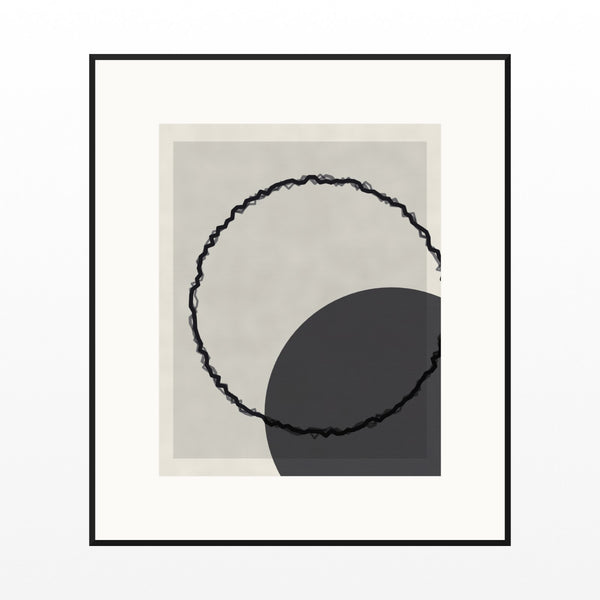 Sumi Ink Ombré Gradient Wall Art Print – Signed Limited Edition Giclée | Modern Gallery Decor — Black gallery mat