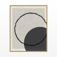 Sumi Ink Ombré Gradient Wall Art Print – Signed Limited Edition Giclée | Modern Gallery Decor — Floating natural frame