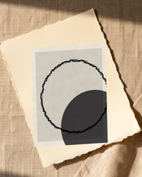Sumi Ink Ombré Gradient Wall Art Print – Signed Limited Edition Giclée | Modern Gallery Decor — Paper/edge detail