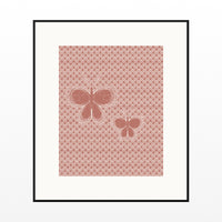 Terracotta Blush Butterfly Printable Wall Art – Limited Edition Giclée Art Print | Instant Digital Download — Black gallery mat