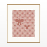 Terracotta Blush Butterfly Printable Wall Art – Limited Edition Giclée Art Print | Instant Digital Download — Natural gallery mat