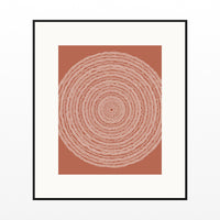 Terracotta & Blush Geometric Wall Art Print – Signed Limited Edition Giclée | Modern Gallery Decor — Black gallery mat