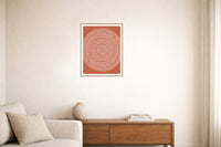 Terracotta & Blush Geometric Wall Art Print – Signed Limited Edition Giclée | Modern Gallery Decor — Living room lifestyle