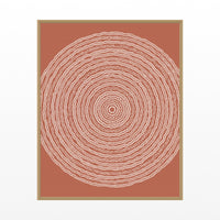 Terracotta & Blush Geometric Wall Art Print – Signed Limited Edition Giclée | Modern Gallery Decor — Floating natural frame