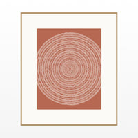 Terracotta & Blush Geometric Wall Art Print – Signed Limited Edition Giclée | Modern Gallery Decor — Natural gallery mat