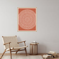 Terracotta & Blush Geometric Wall Art Print – Signed Limited Edition Giclée | Modern Gallery Decor — Reading nook