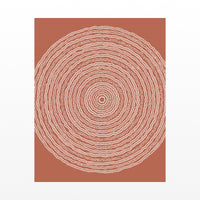 Terracotta & Blush Geometric Wall Art Print – Signed Limited Edition Giclée | Modern Gallery Decor — Unframed flat preview