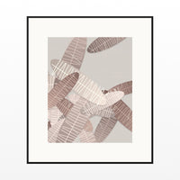 Terracotta & Blush Tropical Wall Art Print – Signed Limited Edition Giclée | Modern Gallery Decor — Black gallery mat