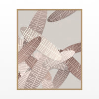 Terracotta & Blush Tropical Wall Art Print – Signed Limited Edition Giclée | Modern Gallery Decor — Floating natural frame