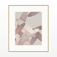 Terracotta & Blush Tropical Wall Art Print – Signed Limited Edition Giclée | Modern Gallery Decor — Natural gallery mat