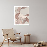 Terracotta & Blush Tropical Wall Art Print – Signed Limited Edition Giclée | Modern Gallery Decor — Reading nook