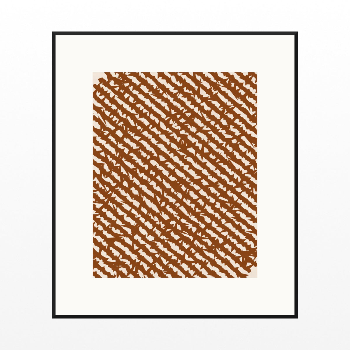 Terracotta Charcoal Ombré Gradient Printable Wall Art – Limited Edition Giclée Art Print | Instant Digital Download — Black gallery mat
