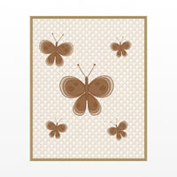 Terracotta Line Butterfly Wall Art Print – Signed Limited Edition Giclée | Modern Gallery Decor — Floating natural frame