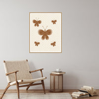 Terracotta Line Butterfly Wall Art Print – Signed Limited Edition Giclée | Modern Gallery Decor — Reading nook
