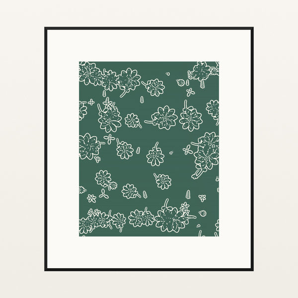 Tropical Muted Ombré Gradient Printable Wall Art – Limited Edition Giclée Art Print | Instant Digital Download — Black gallery mat