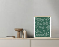 Tropical Muted Ombré Gradient Printable Wall Art – Limited Edition Giclée Art Print | Instant Digital Download — Grey wall with bowl