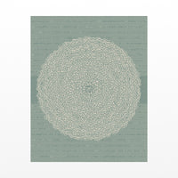 Ukiyo-e Celadon Linear Wall Art Print – Signed Limited Edition Giclée | Modern Gallery Decor — Unframed flat preview