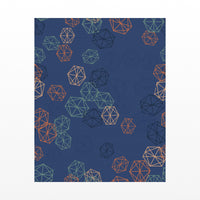 Ukiyo-e Indigo Trellis Wall Art Print – Signed Limited Edition Giclée | Modern Gallery Decor — Unframed flat preview