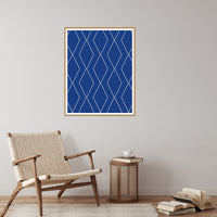 Ultramarine & Gold Geometric Art Print – Fine Art Giclée Digital Download | Signed 50-Edition — Reading nook