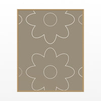 Unbleached Cotton Retro 70s Wall Art Print  — Floating natural frame