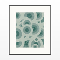 Viridian & Rose Adire – Signed 50-Edition Giclée Print for Gallery Walls — Black gallery mat