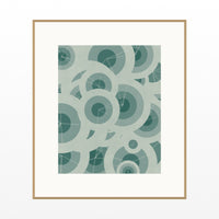 Viridian & Rose Adire – Signed 50-Edition Giclée Print for Gallery Walls — Natural gallery mat