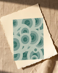 Viridian & Rose Adire – Signed 50-Edition Giclée Print for Gallery Walls — Paper/edge detail