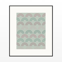 Viridian & Rose Ombré Gradient – Signed 50-Edition Giclée Print for Gallery Walls — Black gallery mat