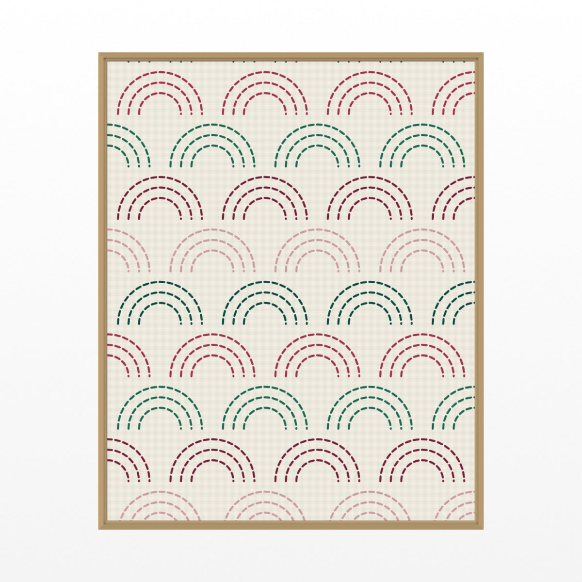 Viridian & Rose Ombré Gradient – Signed 50-Edition Giclée Print for Gallery Walls — Floating natural frame