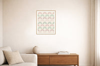 Viridian & Rose Ombré Gradient – Signed 50-Edition Giclée Print for Gallery Walls — Living room lifestyle