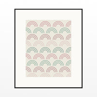 Viridian & Rose Ombré Gradient – Signed 50-Edition Giclée Print for Gallery Walls — Black gallery mat