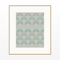 Viridian & Rose Ombré Gradient – Signed 50-Edition Giclée Print for Gallery Walls — Natural gallery mat